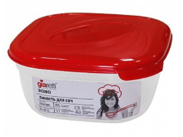 Емкость для СВЧ Bono квадратная 0,4л 2217